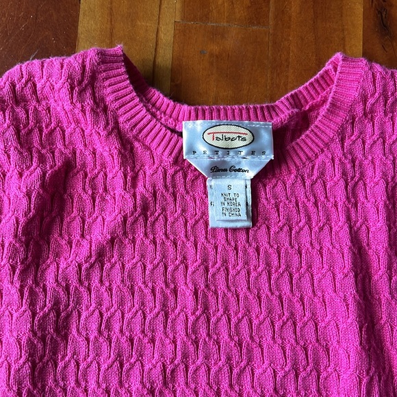 Talbots hot pink summer sweater small petite - Picture 2 of 6